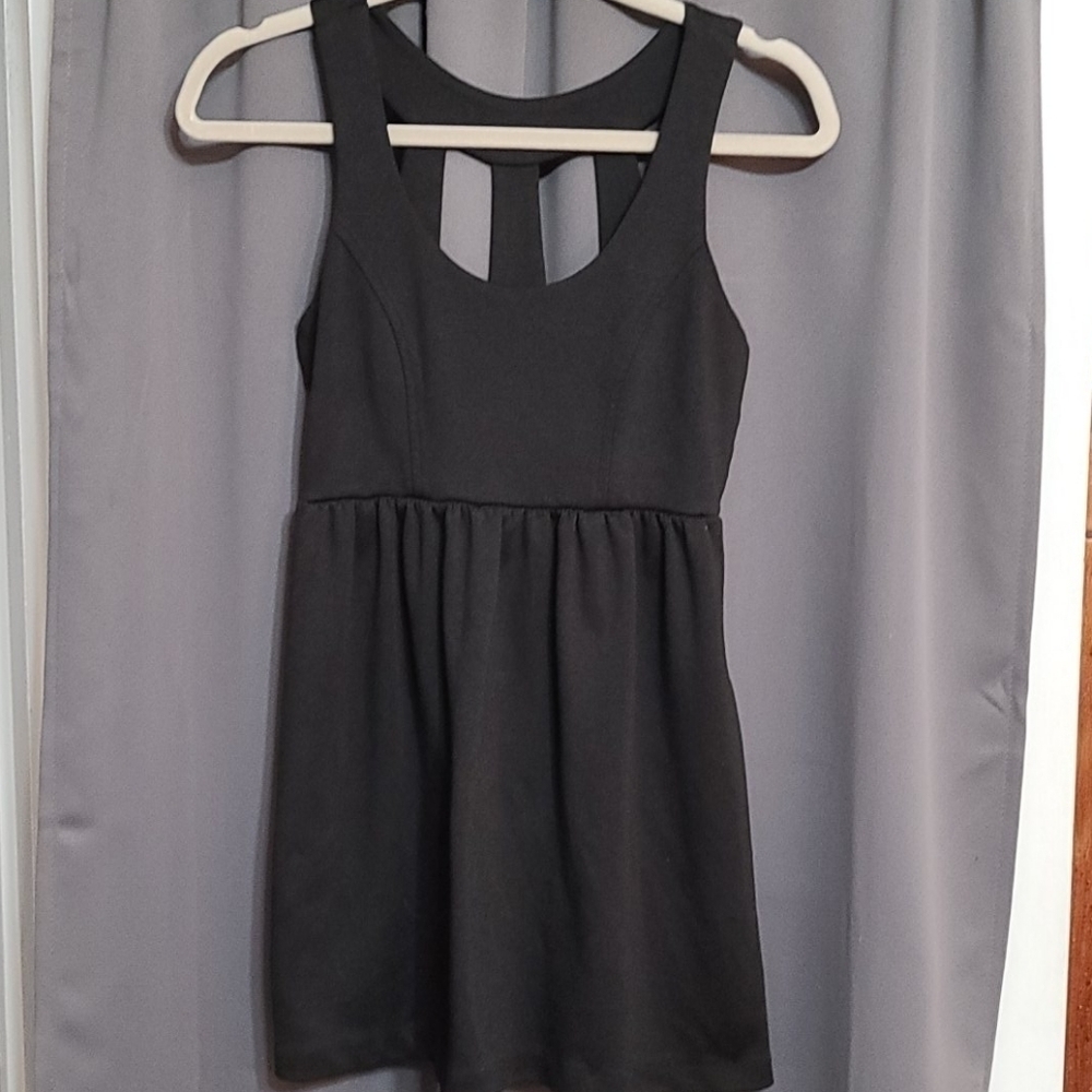 Silence +‎ Noise Dress Black Back Cut-out Pockets size S EUC